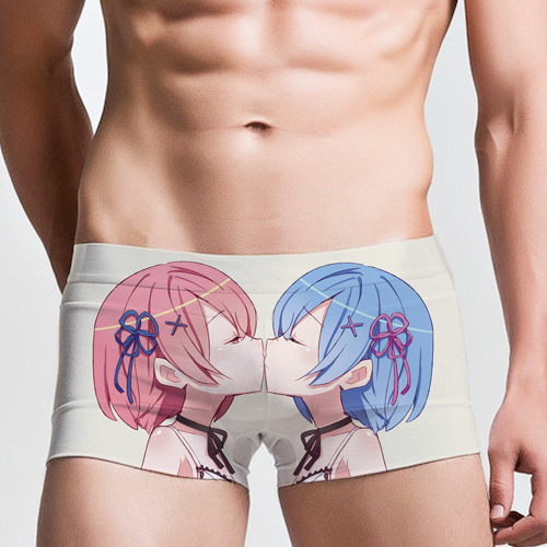  0 ī hajimeru isekai seikatsu   ִϸ̼ ӿ  & ӿ ȭ /New Re zero kara hajimeru isekai seikatsu Ram Rem Anime Underwear Men&s UnderPants